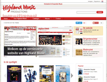 Tablet Screenshot of highland-music.nl